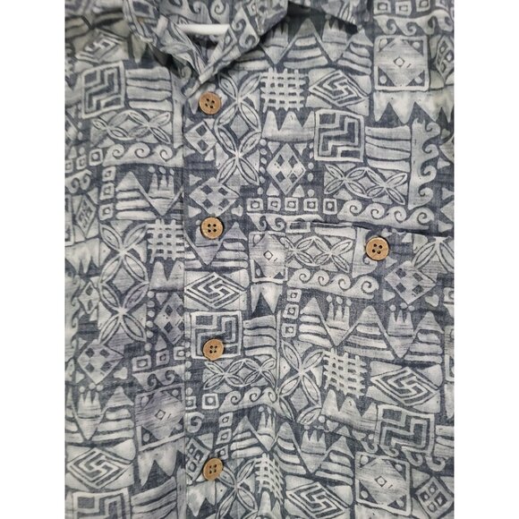 GOTCHA SPORT Men's M Vintage Button Up All Over Print Shirt Beach Waves Hawaii - Picture 4 of 6